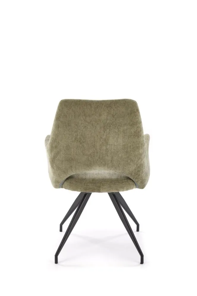 Krzesło tapicerowane K542 oliwkowe obracane loftowe I sklep meblowy MIRAT.