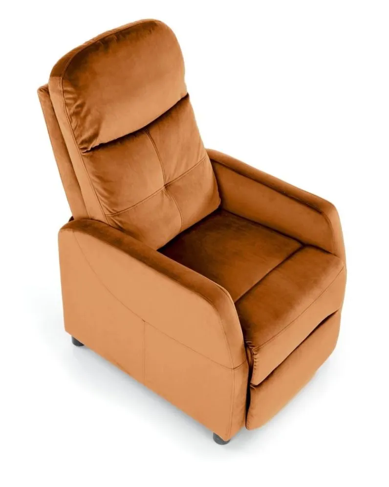 Fotel rozkładany FELIPE 2 VELVET cynamonowy wypoczynkowy I sklep meblowy MIRAT.