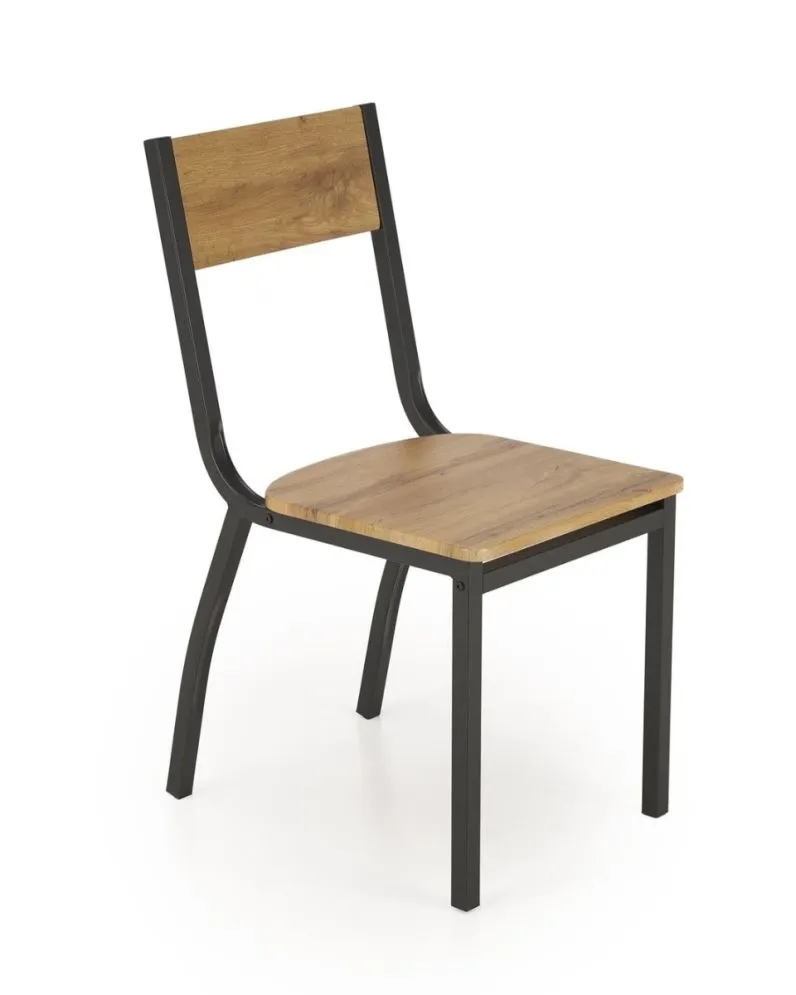 Zestaw MILTON stół + 4 krzesła dąb naturalny/czarny do jadalni I sklep meblowy MIRAT.