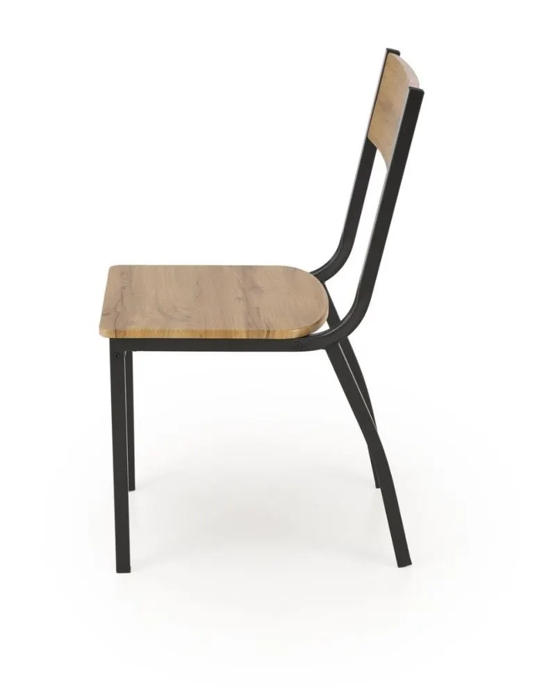 Zestaw MILTON stół + 4 krzesła dąb naturalny/czarny do jadalni I sklep meblowy MIRAT.