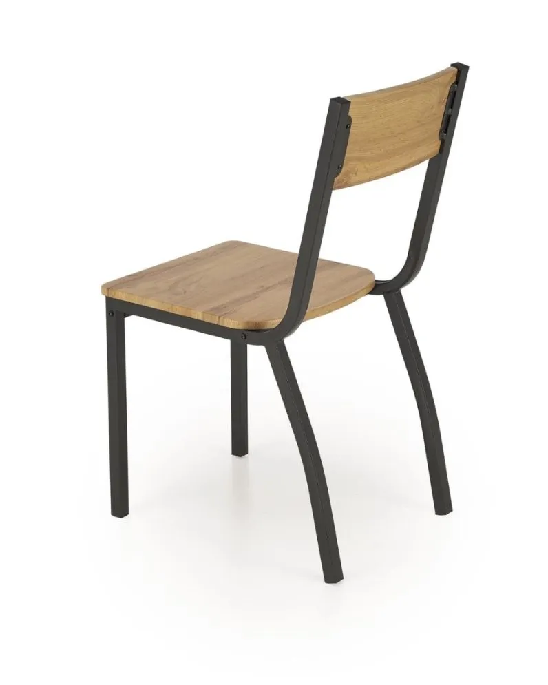 Zestaw MILTON stół + 4 krzesła dąb naturalny/czarny do jadalni I sklep meblowy MIRAT.