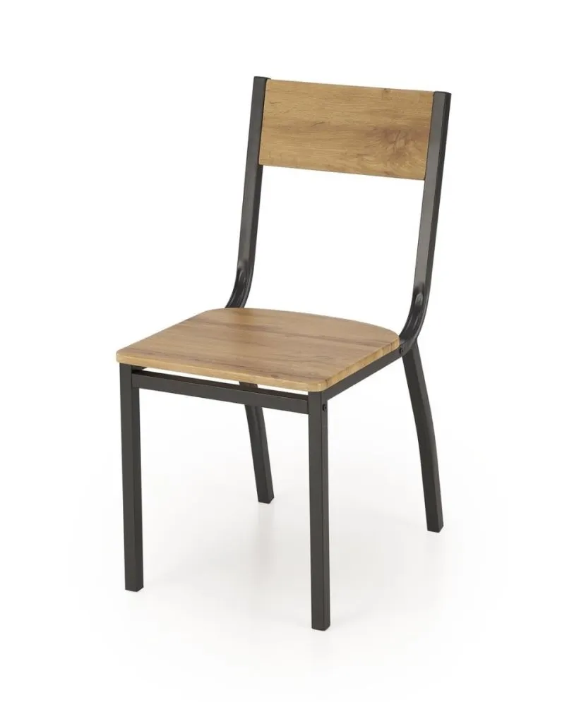 Zestaw MILTON stół + 4 krzesła dąb naturalny/czarny do jadalni I sklep meblowy MIRAT.