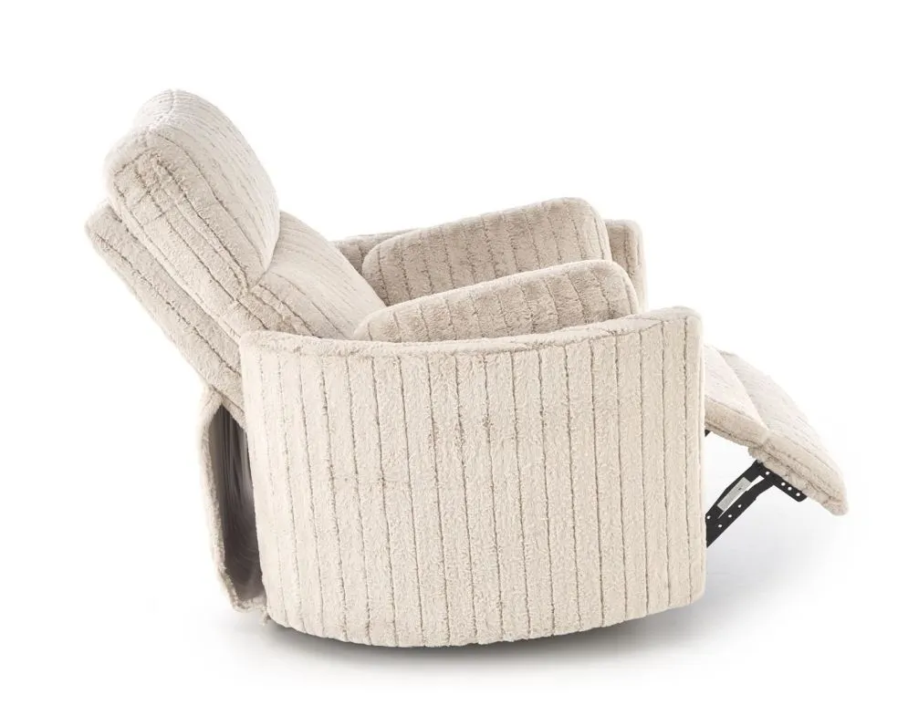 Fotel rozkładany elektrycznie PEGAS beżowy obracany z funkcją kołyski I sklep meblowy MIRAT.