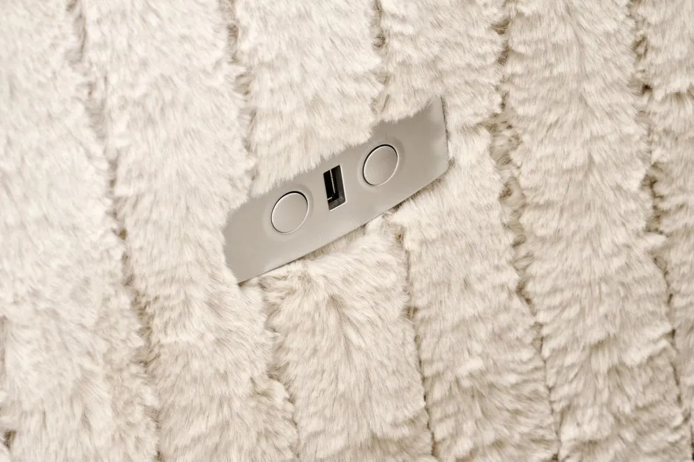 Fotel rozkładany elektrycznie PEGAS beżowy obracany z funkcją kołyski I sklep meblowy MIRAT.