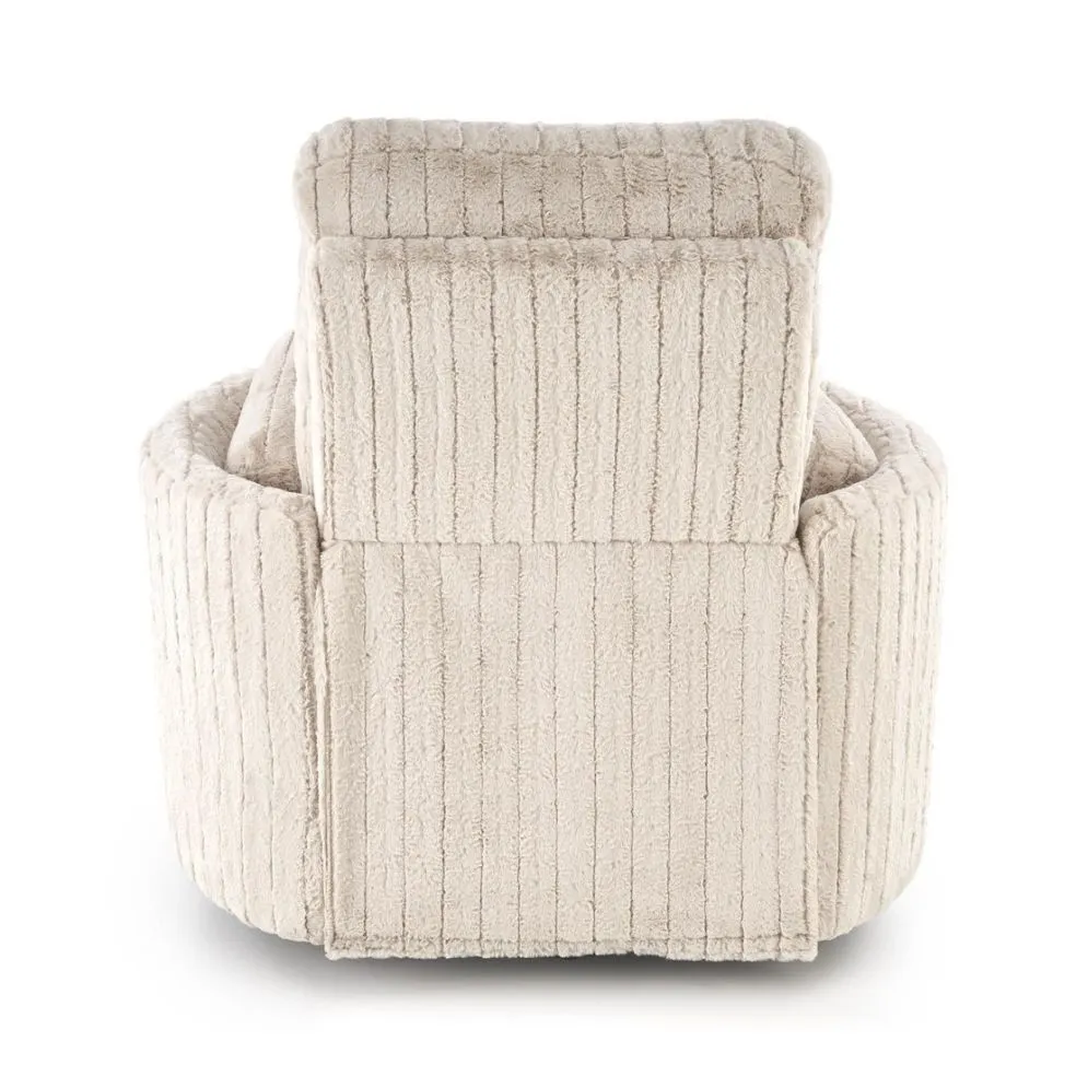 Fotel rozkładany elektrycznie PEGAS beżowy obracany z funkcją kołyski I sklep meblowy MIRAT.