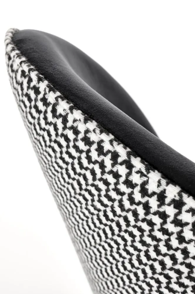 Krzesło tapicerowane K478 czarne/białe na metalowych nogach I sklep meblowy MIRAT.