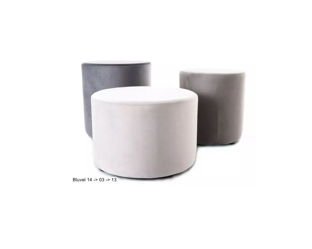 Pufa DOTI C VELVET jasnoszara I sklep meblowy MIRAT. styl GLAMOUR, SKANDYNAWSKI