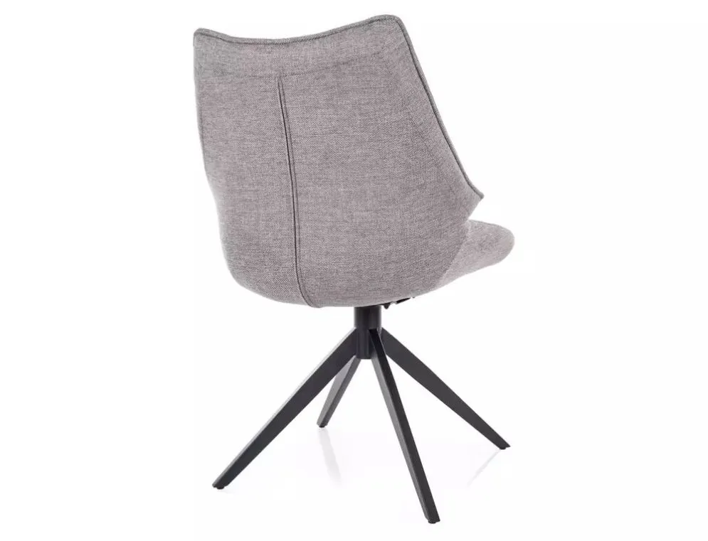 Szare krzesło obrotowe fotelowe CODA Brego do biura i jadalni | MIRAT styl LOFT