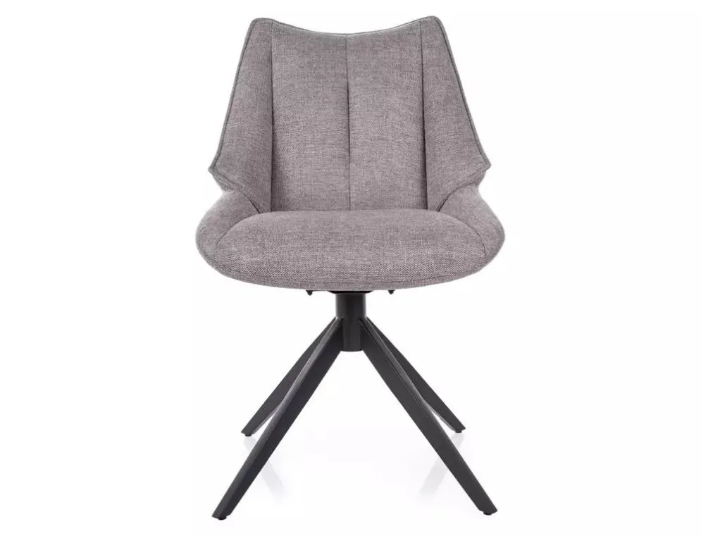 Szare krzesło obrotowe fotelowe CODA Brego do biura i jadalni | MIRAT styl LOFT
