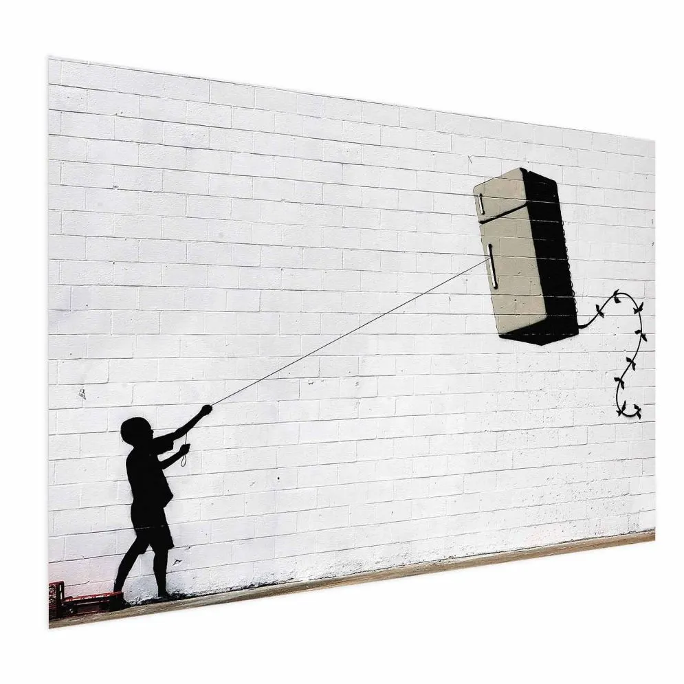 Plakat Latająca lodówka 30x21 cm bez ramy bez marginesu | MIRAT.