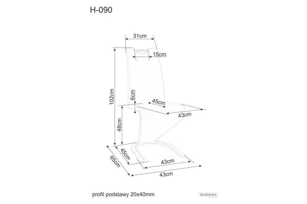 Krzesło tapicerowane H-090 VELVET zielone I sklep meblowy MIRAT.