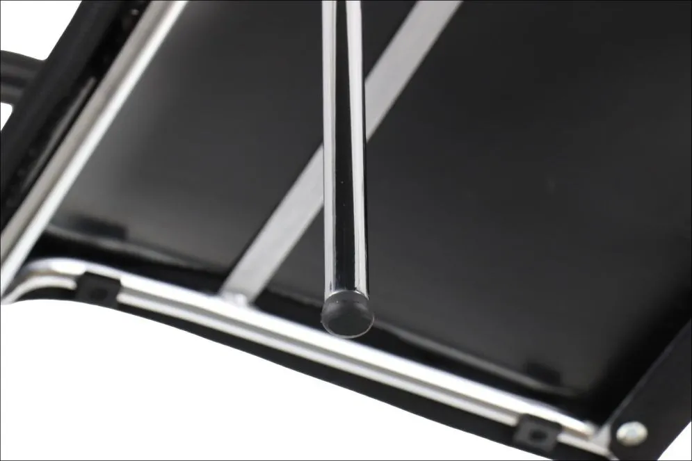 Krzesło biurowe HN-7501 czarne/chrom z podłokietnikami I sklep meblowy MIRAT.