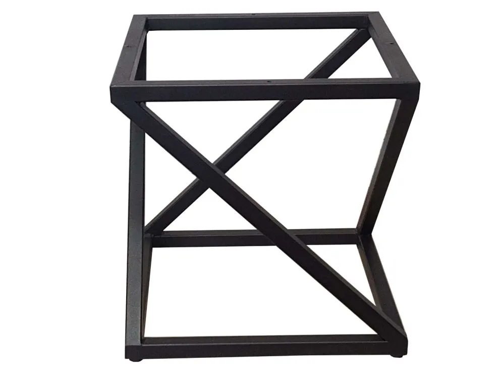 Pufa ZAZU 2 BL VELVET ciemnoszara na metalowym stelażu | MIRAT. styl LOFT