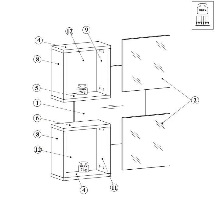Zestaw mebli do przedpokoju EASY V biały mat/dąb wotan z szafką na buty I sklep meblowy MIRAT.  kolekcja EASY