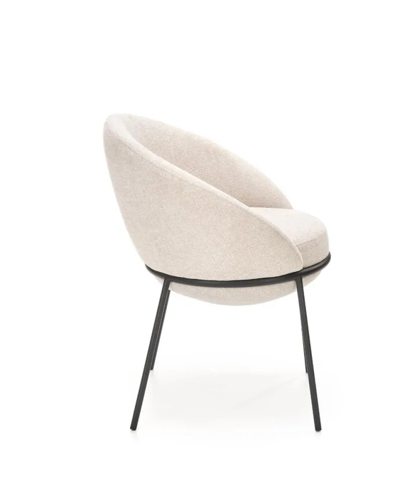 Krzesło K481 beżowe tapicerowane na metalowych nogach | MIRAT. w stylu LOFT kolekcja