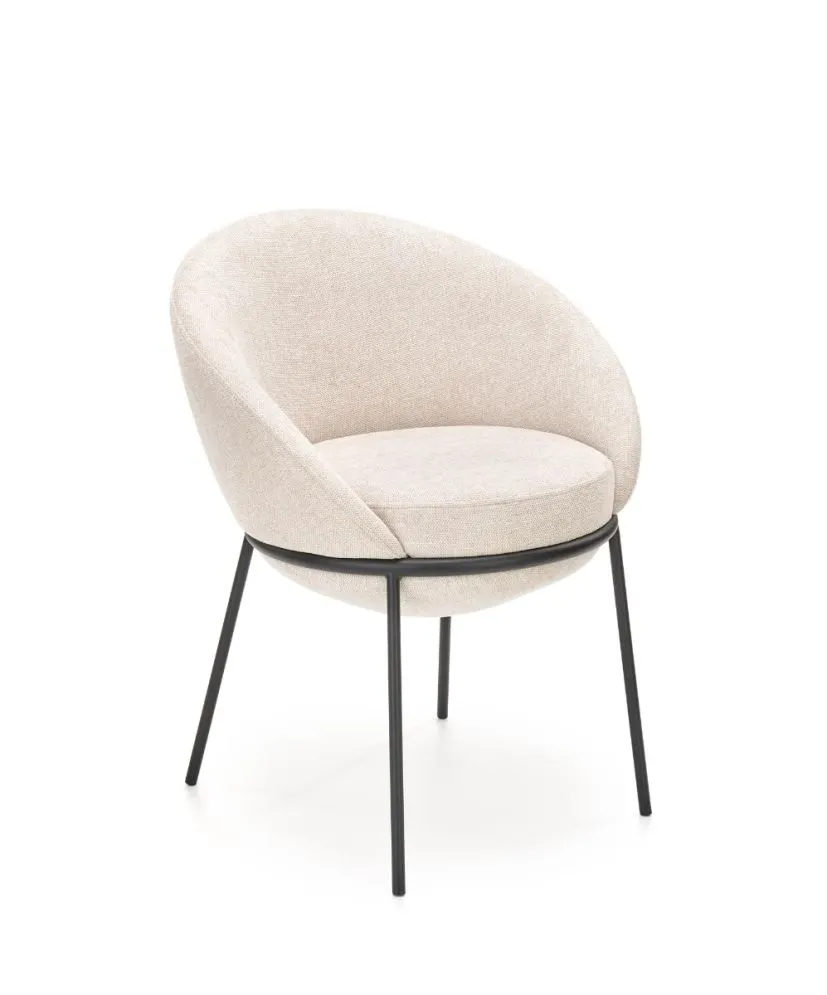 Krzesło K481 beżowe tapicerowane na metalowych nogach | MIRAT. w stylu LOFT kolekcja