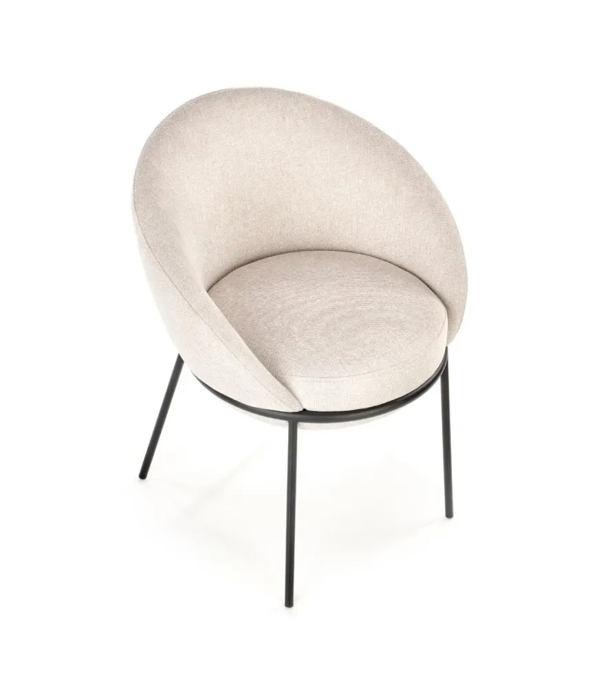 Krzesło K481 beżowe tapicerowane na metalowych nogach | MIRAT. w stylu LOFT kolekcja