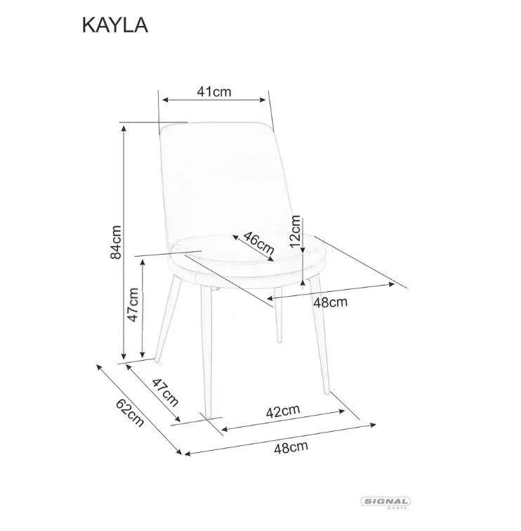 Krzesło tapicerowane KAYLA VELVET szare do jadalni I sklep meblowy MIRAT. styl GLAMOUR, LOFT