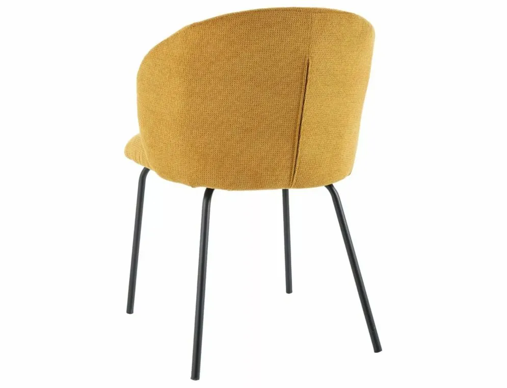 Krzesło tapicerowane KEVIN VARDO curry na metalowych nogach I sklep meblowy MIRAT. styl LOFT