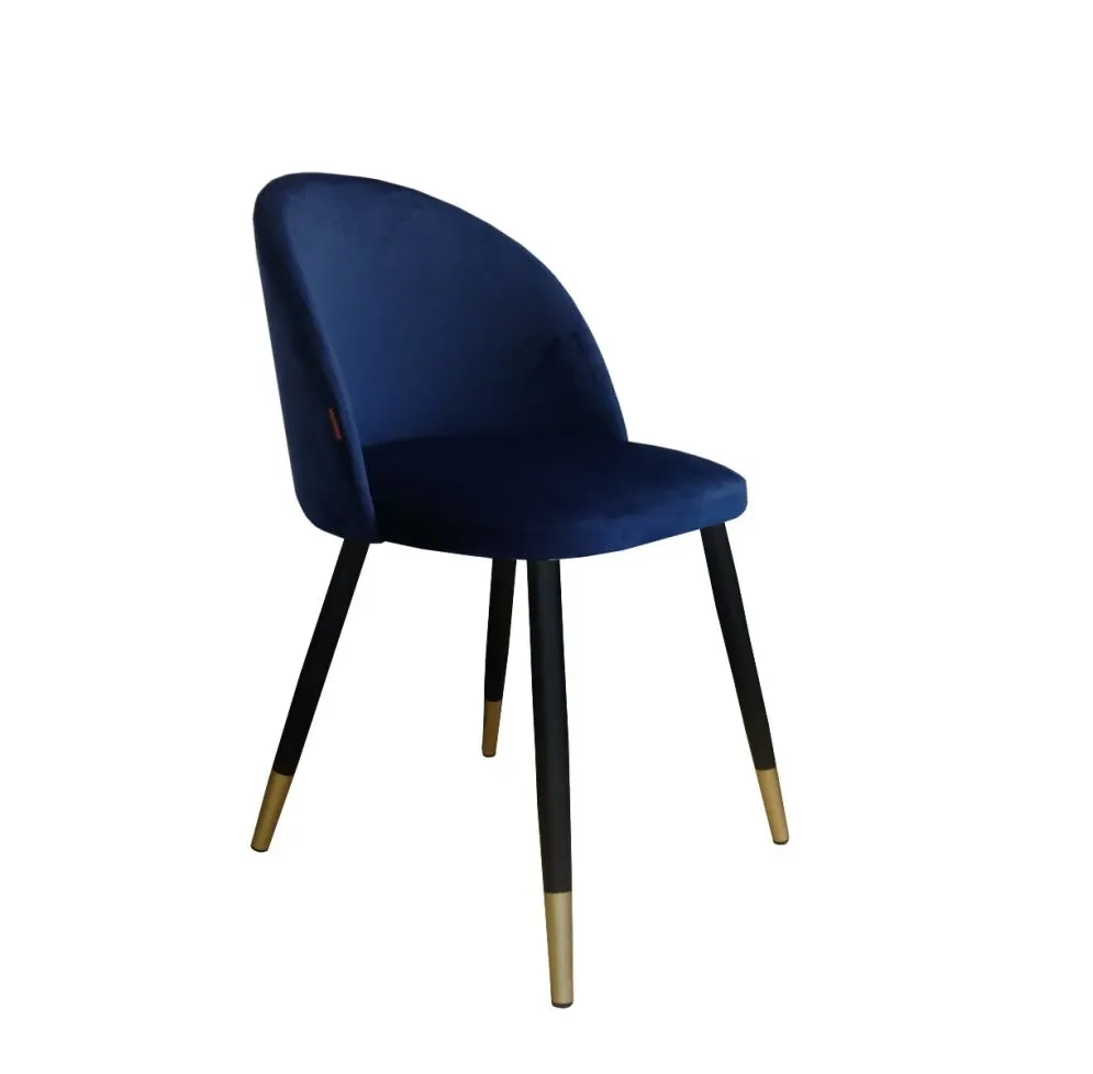 Krzesło CLAUDINE 1 VELVET GOLD granatowe w stylu glamour | MIRAT. w stylu GLAMOUR kolekcja