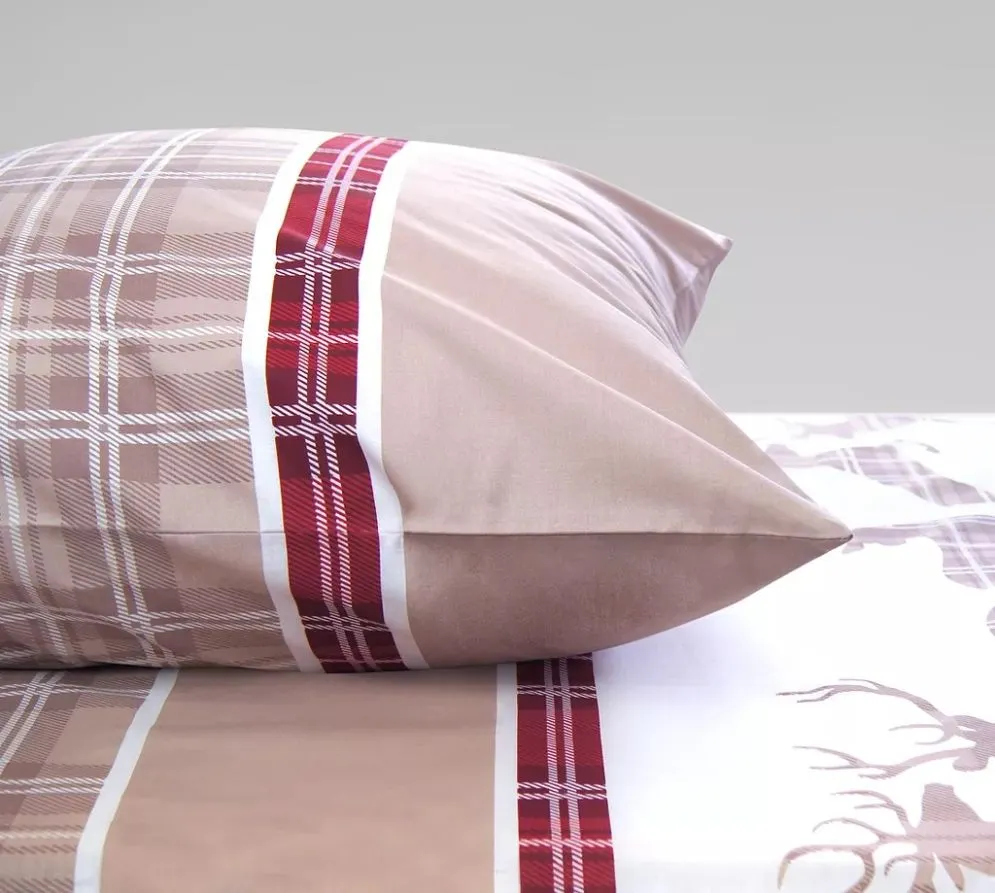 Świąteczna pościel bawełniana Premium Bielbaw 140x200 Last Xmas beżowa MIRAT.