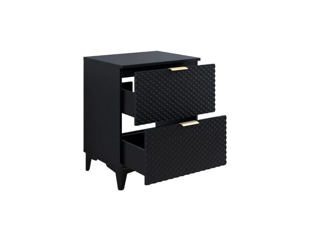 Szafka pod umywalkę nablatową LAURA 2S 60cm czarna mat stojąca I sklep meblowy MIRAT. styl GLAMOUR kolekcja LAURA-HEL