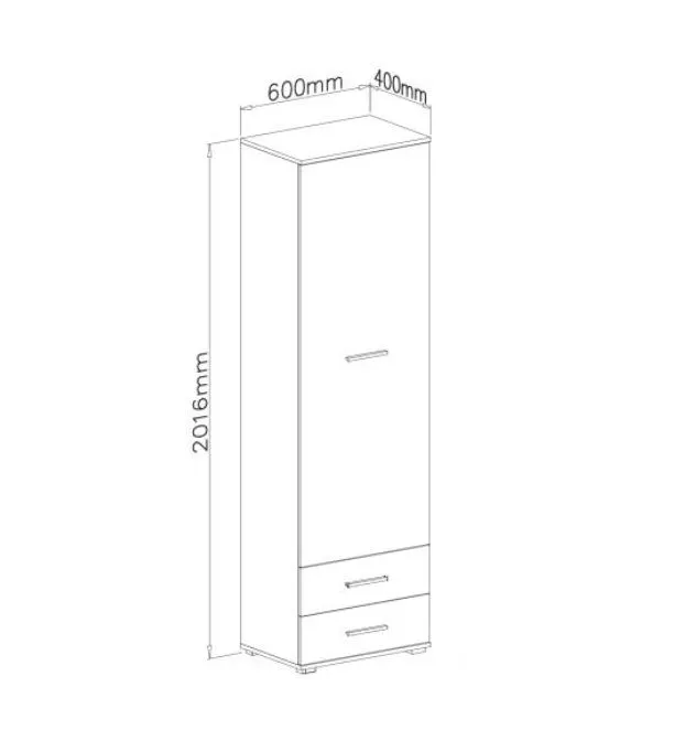 Regał zamykany LIMA REG-1 dąb sonoma na książki I sklep meblowy MIRAT. styl SKANDYNAWSKI kolekcja LIMA