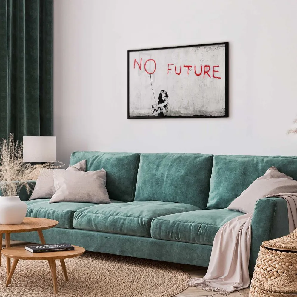 Plakat bez przyszłości 60x40 cm z ramą czarną bez marginesu | MIRAT.