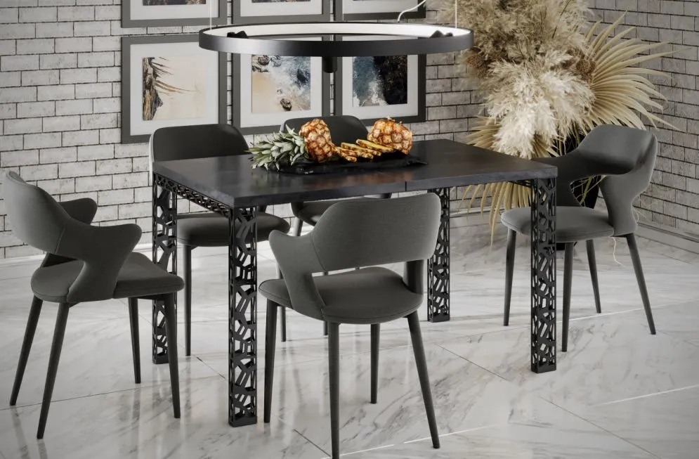 Stół rozkładany MATIO 130(220)x80 beton ciemny 8-osobowy I sklep meblowy MIRAT. styl LOFT