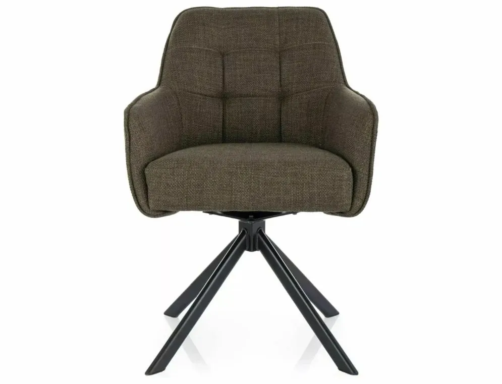 Krzesło tapicerowane METRO BJORN oliwkowe obracane ze sprężynami I sklep meblowy MIRAT.