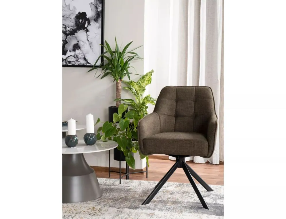 Krzesło tapicerowane METRO BJORN oliwkowe obracane ze sprężynami I sklep meblowy MIRAT.