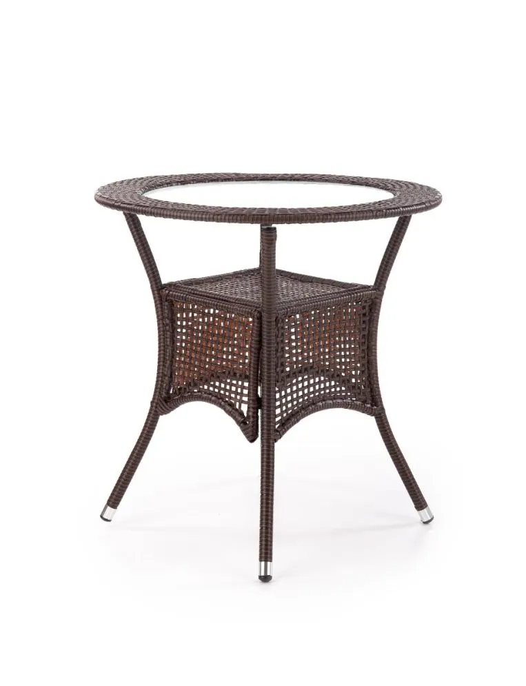 Stół MIDAS brązowy szklany do ogrodu | MIRAT.