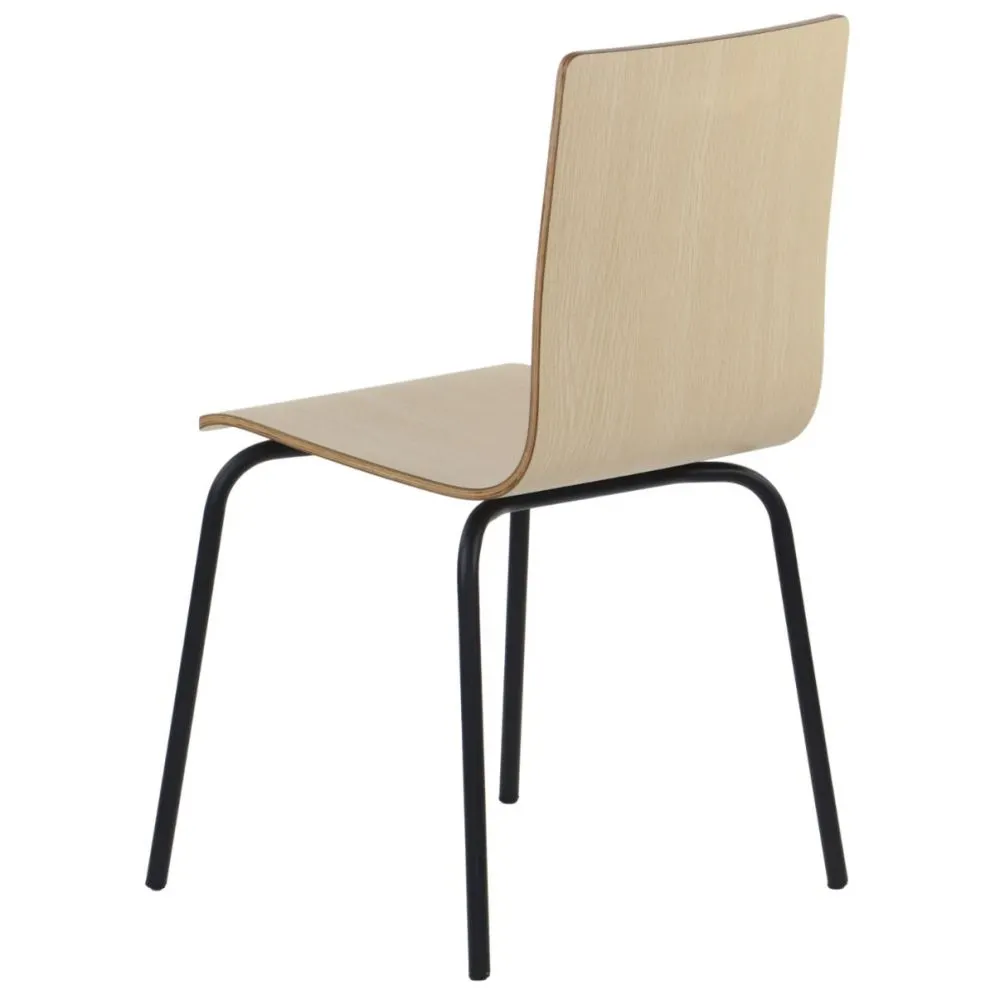 Krzesło ze sklejki laminowanej WERDI B naturalne/czarne kuchenne I sklep meblowy MIRAT.
