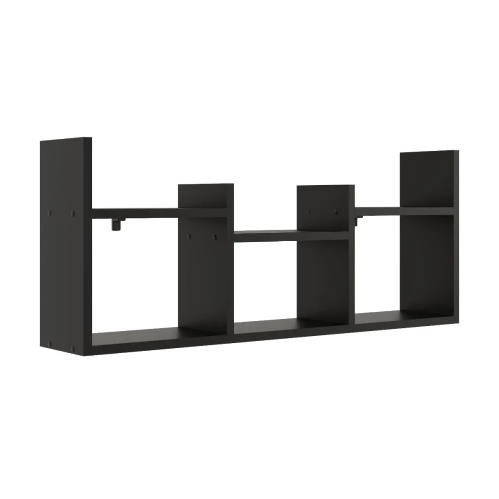 Nowoczesna półka ALESIA 5 czarna wisząca | MIRAT. w stylu LOFT kolekcja
