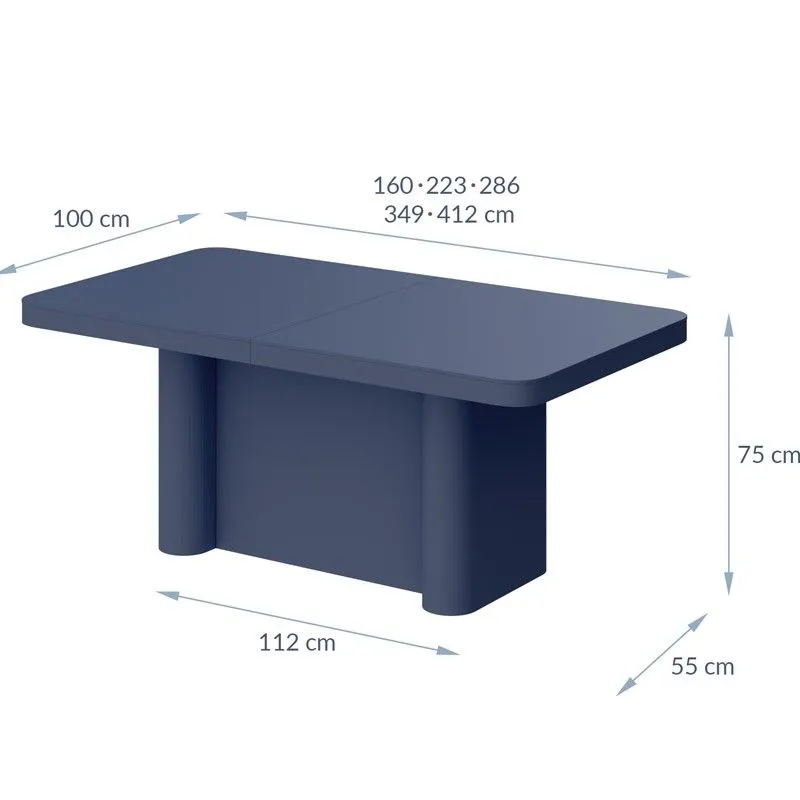 Stół rozkładany PORTOFINO 160(412)x100 kaszmirowy I sklep meblowy MIRAT. styl PASTELE