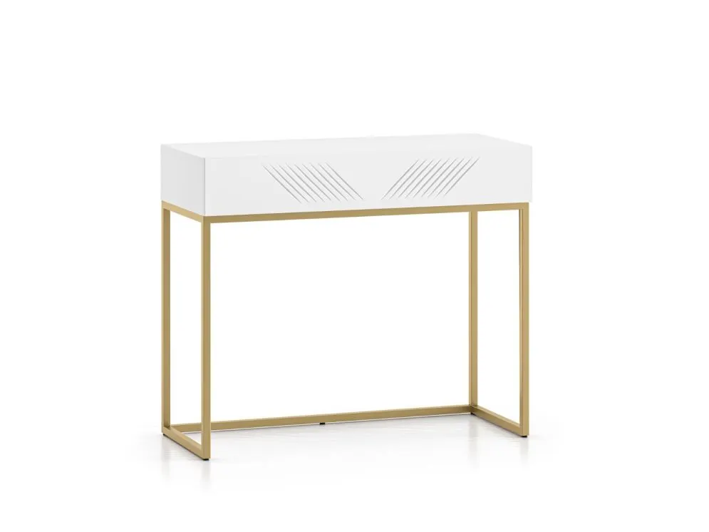 Toaletka KLARA biały mat na kosmetyki do sypialni I sklep meblowy MIRAT. styl GLAMOUR kolekcja KLARA