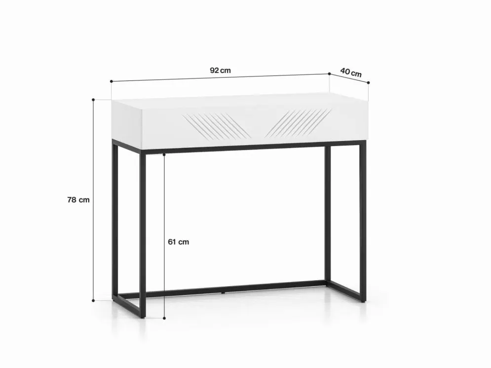 Toaletka KLARA biały mat na kosmetyki do sypialni I sklep meblowy MIRAT. styl GLAMOUR kolekcja KLARA