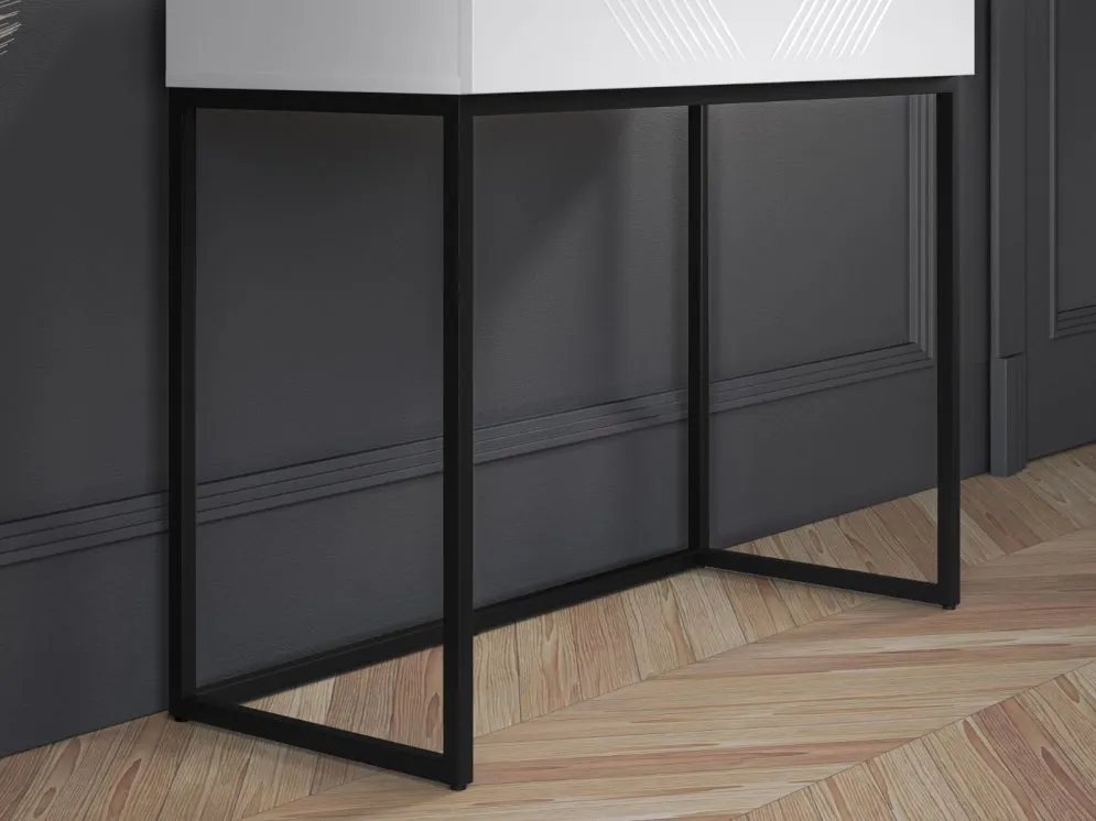 Toaletka KLARA biały mat na kosmetyki do sypialni I sklep meblowy MIRAT. styl GLAMOUR kolekcja KLARA