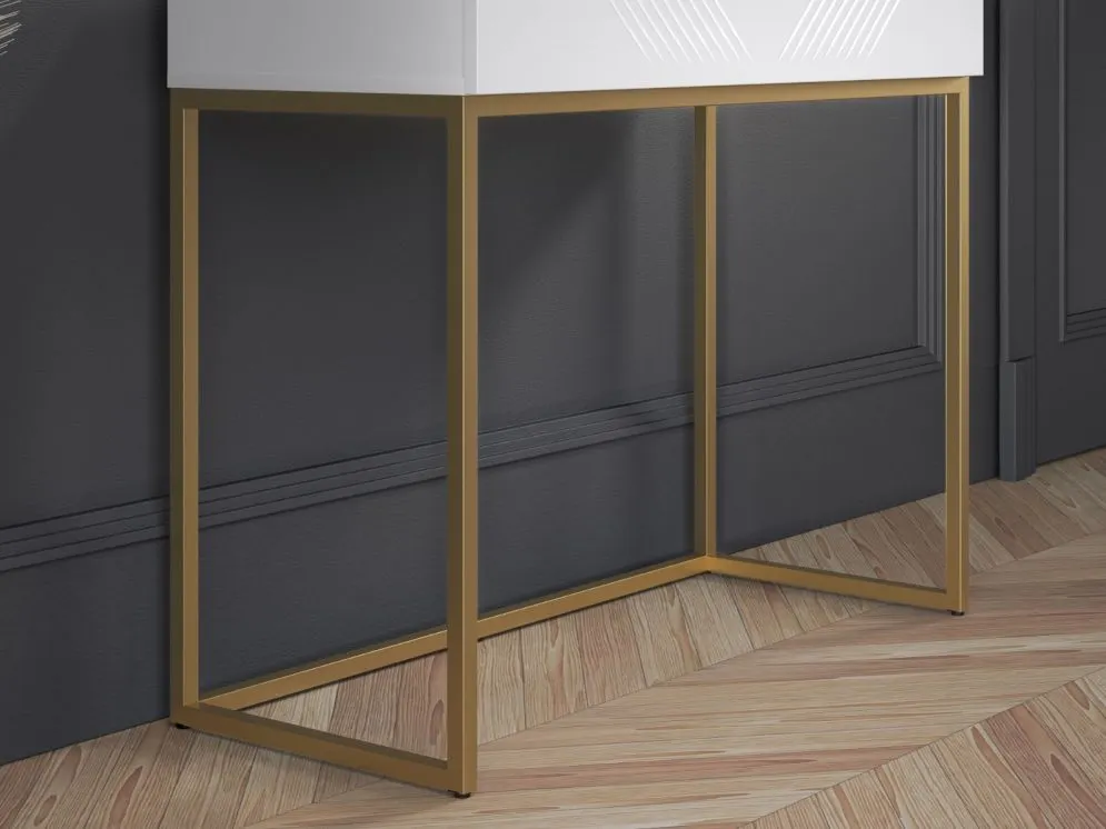 Toaletka KLARA biały mat na kosmetyki do sypialni I sklep meblowy MIRAT. styl GLAMOUR kolekcja KLARA