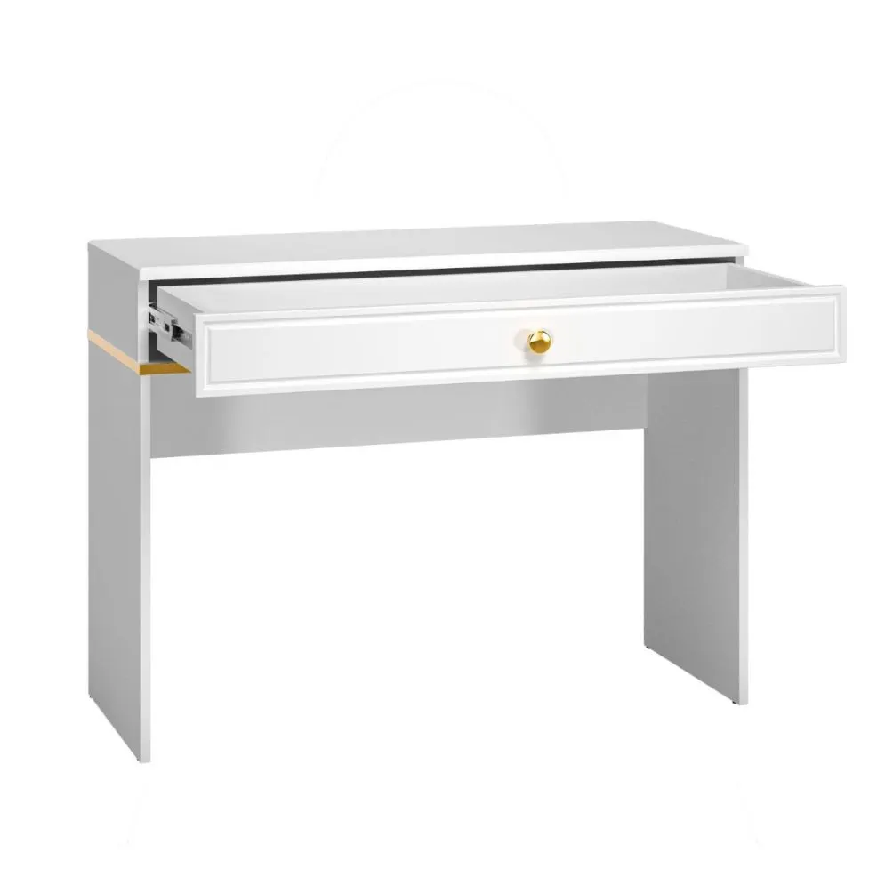 Toaletka GALENA biały połysk z szufladą do sypialni I sklep meblowy MIRAT. styl GLAMOUR kolekcja GALENA