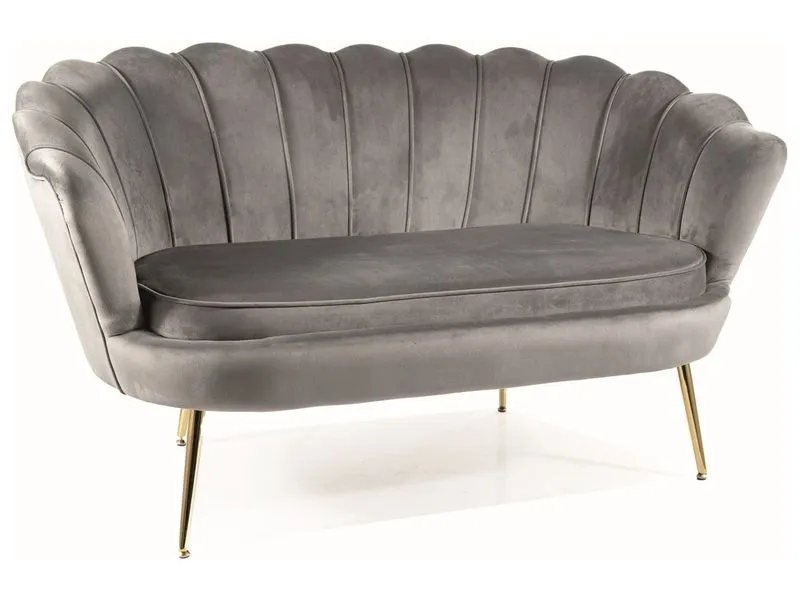 Sofa CAMELLIA 2 VELVET szara welurowa I sklep meblowy MIRAT. styl GLAMOUR