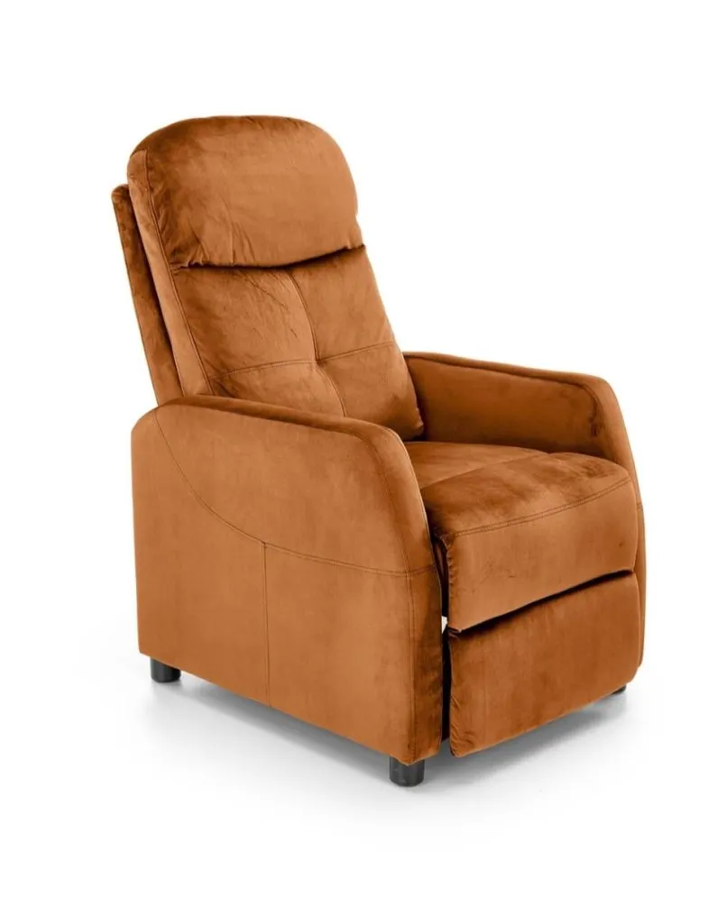 Fotel rozkładany FELIPE 2 VELVET cynamonowy wypoczynkowy I sklep meblowy MIRAT.