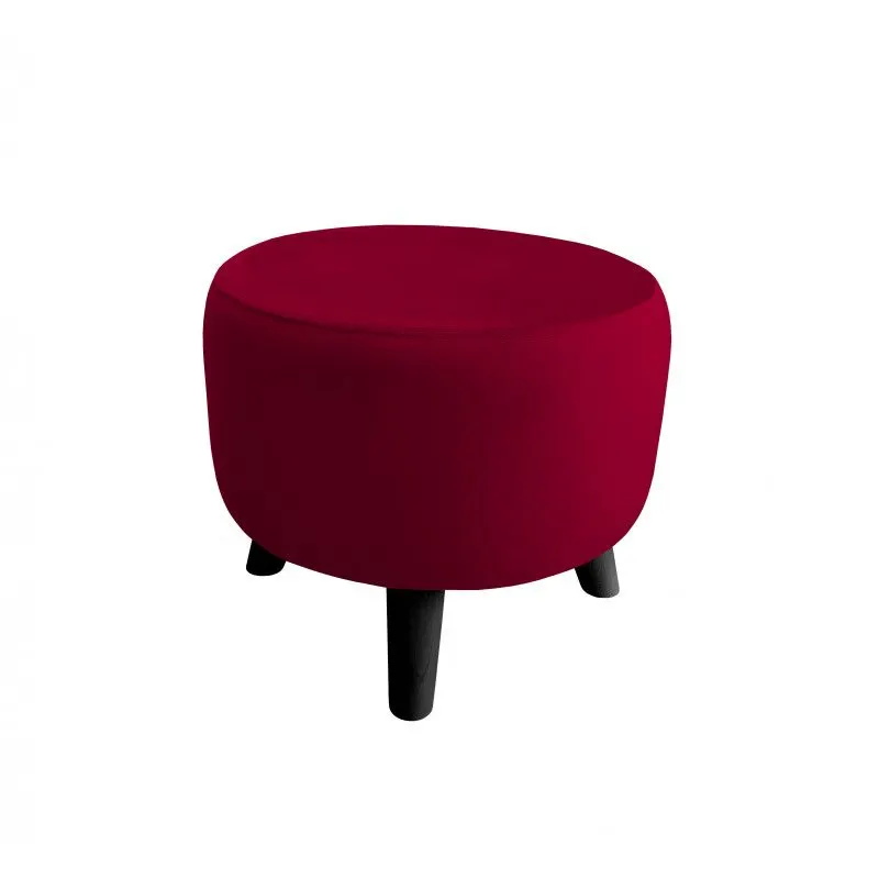 Pufa POLA MG31 bordowa/czarna okrągła I sklep meblowy MIRAT. styl LOFT