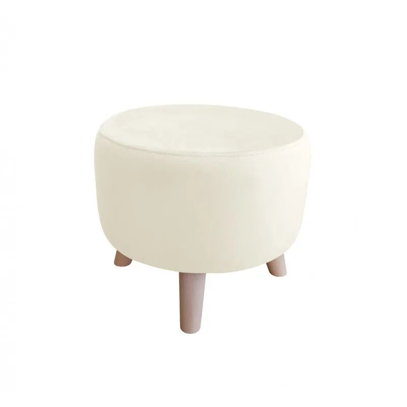 Pufa POLA MG50 kremowa/buk niska I sklep meblowy MIRAT. styl SKANDYNAWSKI