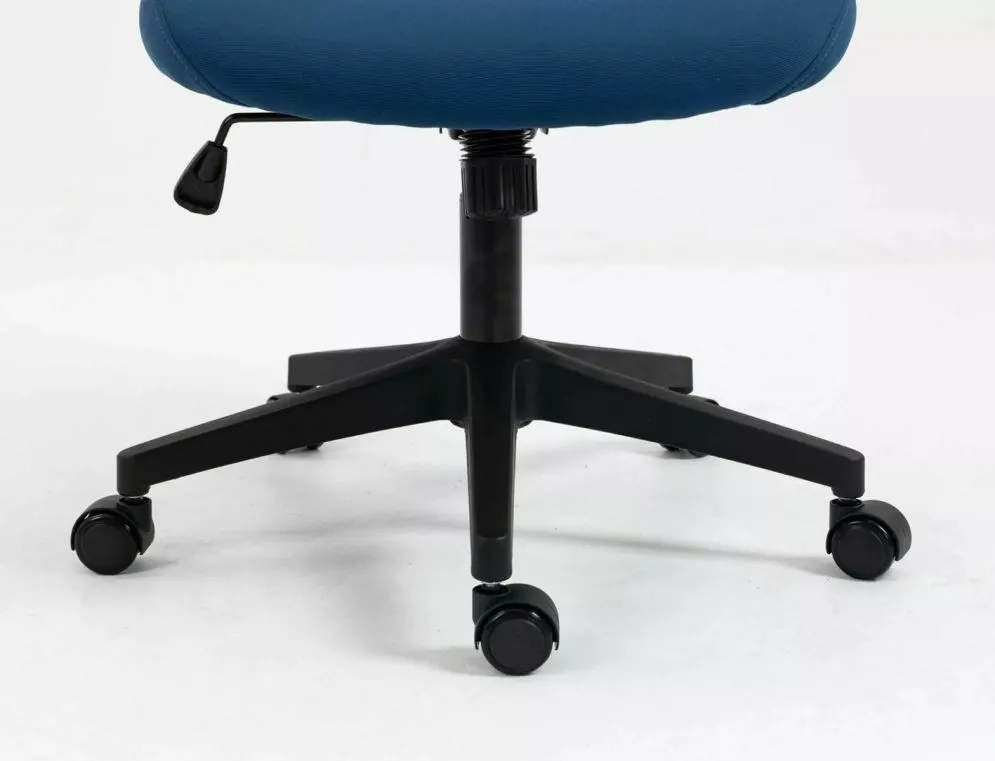 Fotel biurowy Q-333 szary/niebieski z kółkami do paneli i płytek I sklep meblowy MIRAT.