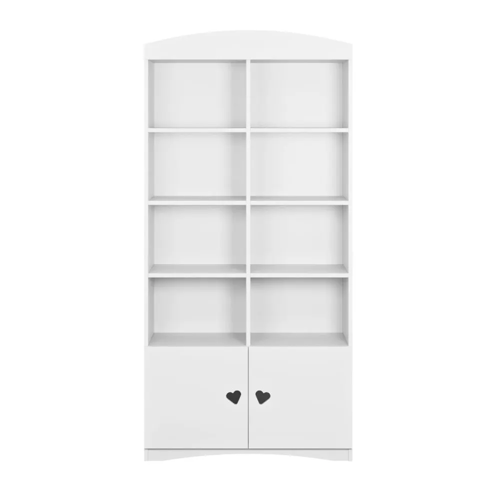 Regał JULIA biały na zabawki z szafką | MIRAT.  kolekcja JULIA