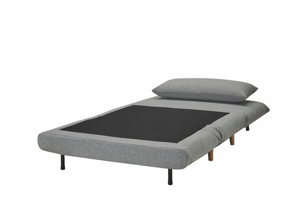 Rozkładany szary fotel z opcją spania Spike