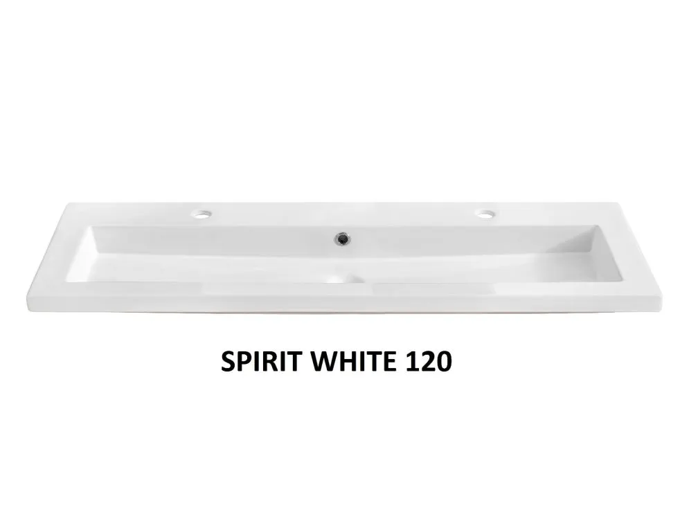 Szafka pod umywalkę BAHAMA120 cm biała połysk wisząca duża | MIRAT. w stylu  kolekcja BAHAMA