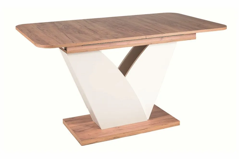 Stół rozkładany VIDAR 140(180)x80 dąb craft tabacco/kremowy w stylu skandynawskim I sklep meblowy MIRAT. styl SKANDYNAWSKI