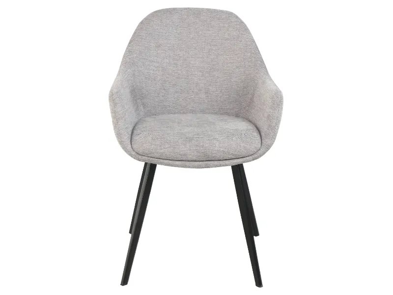 Klasyczne krzesło tapicerowane Vinto Brego szare do jadalni | MIRAT styl LOFT